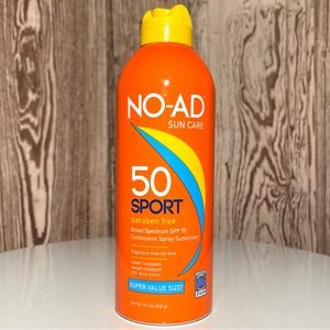 NEW NO-AD Sun Care 50 SPORT Broad Spectrum SPF 50 Continuous Spray Sunscreen